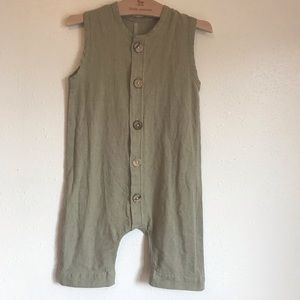Khaki/Sage Linen overalls